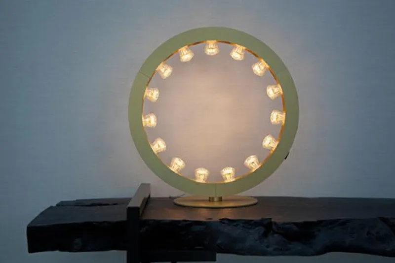 Pamono Aurora Mini 80 Circular Pink Floor Lamp by JSPR> Floor Lamps