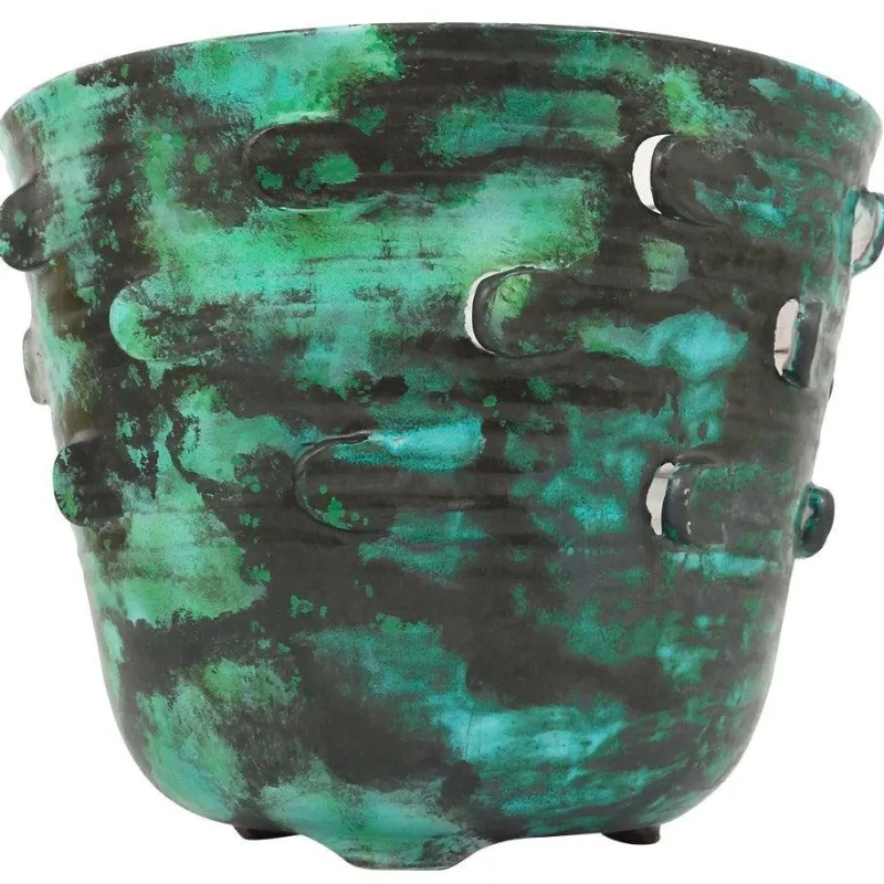 Clearance Pamono Austrian Art Nouveau Ceramic Pottery Flower Pot by Michael Powolny, 1920s