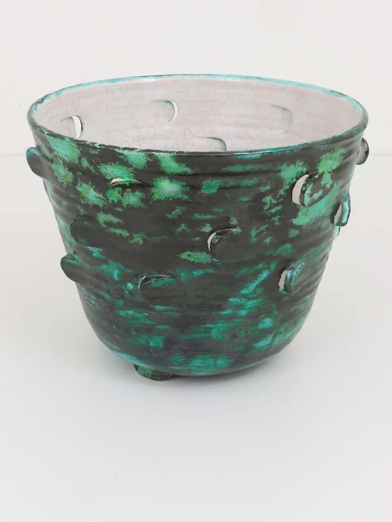 Clearance Pamono Austrian Art Nouveau Ceramic Pottery Flower Pot by Michael Powolny, 1920s