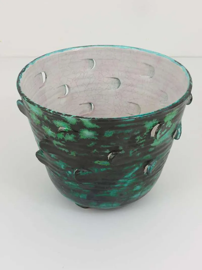 Clearance Pamono Austrian Art Nouveau Ceramic Pottery Flower Pot by Michael Powolny, 1920s