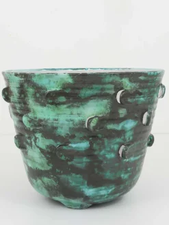 Clearance Pamono Austrian Art Nouveau Ceramic Pottery Flower Pot by Michael Powolny, 1920s