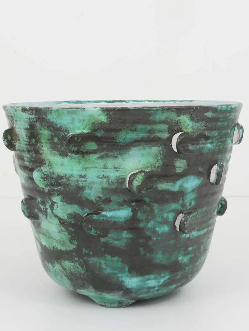 Clearance Pamono Austrian Art Nouveau Ceramic Pottery Flower Pot by Michael Powolny, 1920s