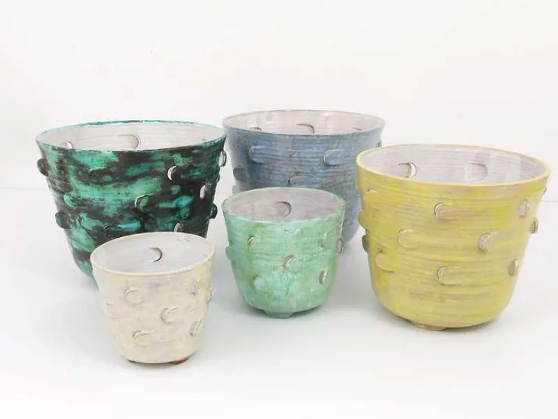 Clearance Pamono Austrian Art Nouveau Ceramic Pottery Flower Pot by Michael Powolny, 1920s