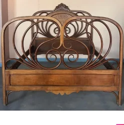 Pamono Austrian Bentwood Queen Bed by Jacob & Josef Kohn, 1900s> Beds & Bedroom Sets