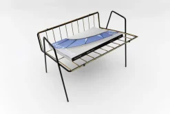 Pamono Austrian Metal Magazine Rack, 1950s><noscript><img width=