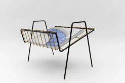 Pamono Austrian Metal Magazine Rack, 1950s><noscript><img width=