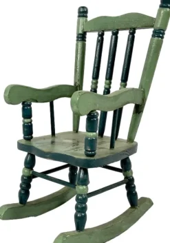 Pamono Austrian Painted Folk Art Rocking Chair, 1960s> Rocking Chairs