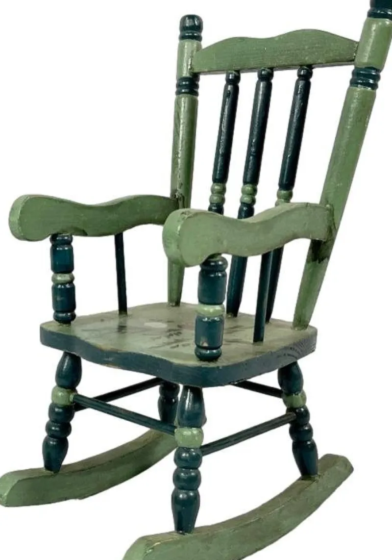 Pamono Austrian Painted Folk Art Rocking Chair, 1960s> Rocking Chairs