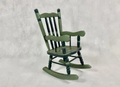 Pamono Austrian Painted Folk Art Rocking Chair, 1960s><noscript><img width=