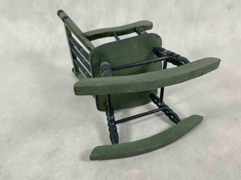 Pamono Austrian Painted Folk Art Rocking Chair, 1960s> Rocking Chairs