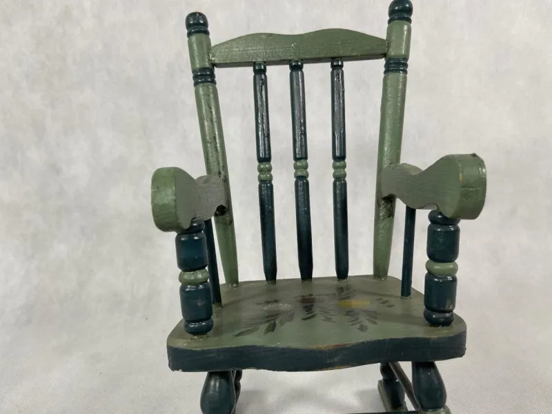 Pamono Austrian Painted Folk Art Rocking Chair, 1960s> Rocking Chairs