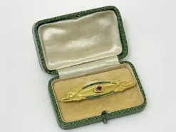 New Pamono Austro-Hungarian Golden Brooche, 1890s