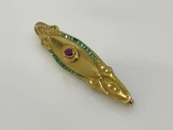 New Pamono Austro-Hungarian Golden Brooche, 1890s