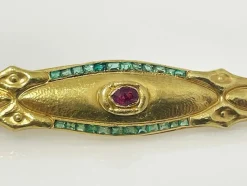 New Pamono Austro-Hungarian Golden Brooche, 1890s