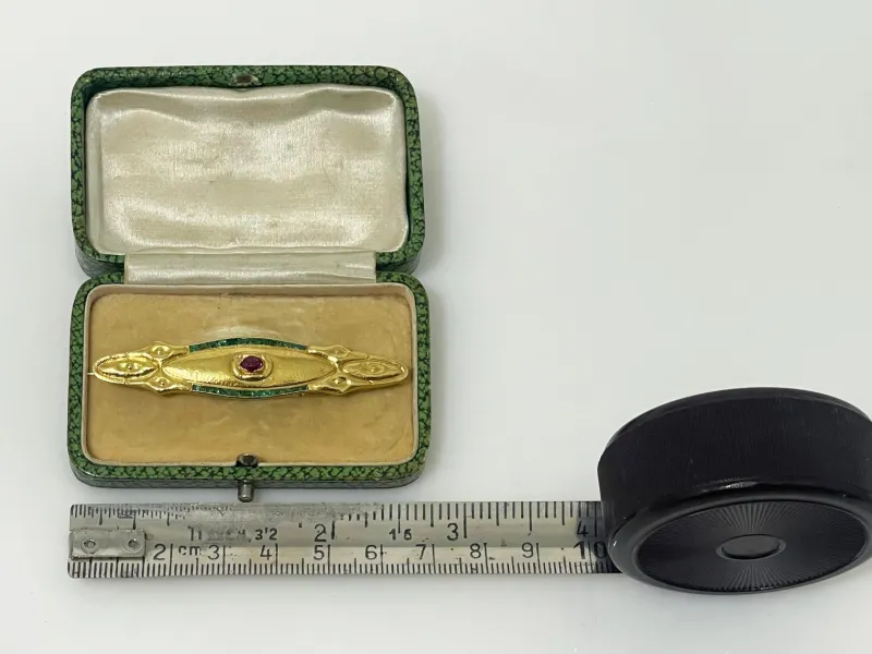 New Pamono Austro-Hungarian Golden Brooche, 1890s