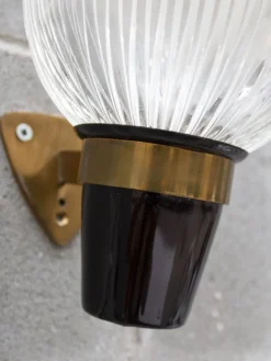Outlet Pamono Azucena LP5 Brass and Glass Wall Light by Ignazio Gardella, 1950s