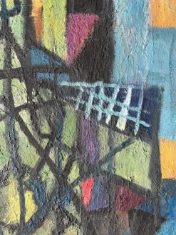 Discount Pamono B. Pàlf, Abstract Composition, 1967, Oil on Wood