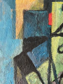 Discount Pamono B. Pàlf, Abstract Composition, 1967, Oil on Wood