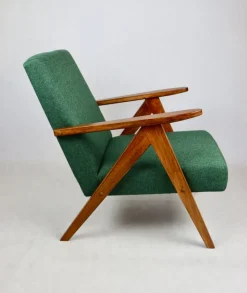 Outlet Pamono B-310 VAR Armchair in Green Herringbone Tweed, 1970s