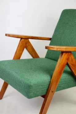 Outlet Pamono B-310 VAR Armchair in Green Herringbone Tweed, 1970s