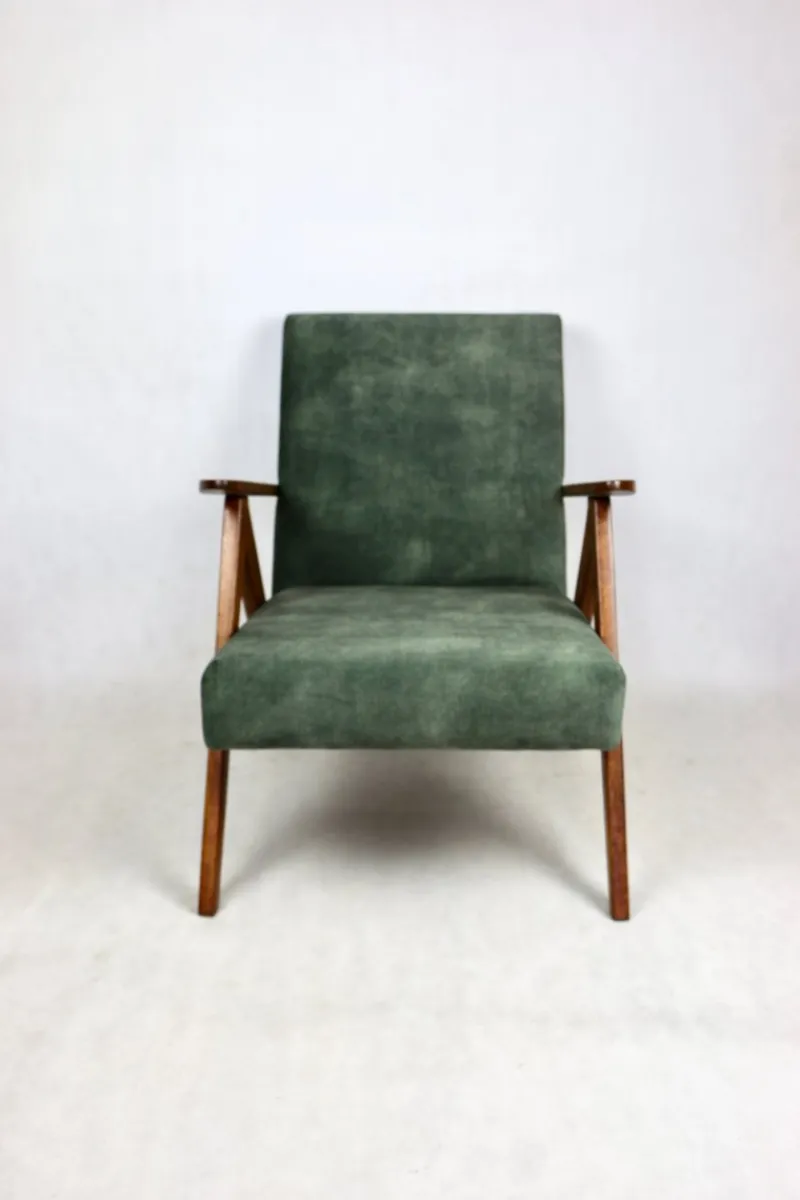 Outlet Pamono B-310 VAR Armchair in Olive Velvet, 1975