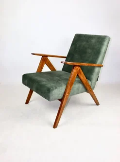 Outlet Pamono B-310 VAR Armchair in Olive Velvet, 1975