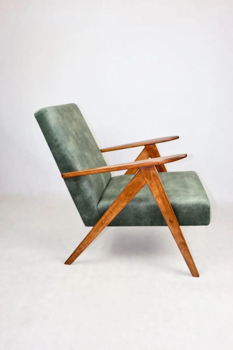 Outlet Pamono B-310 VAR Armchair in Olive Velvet, 1975