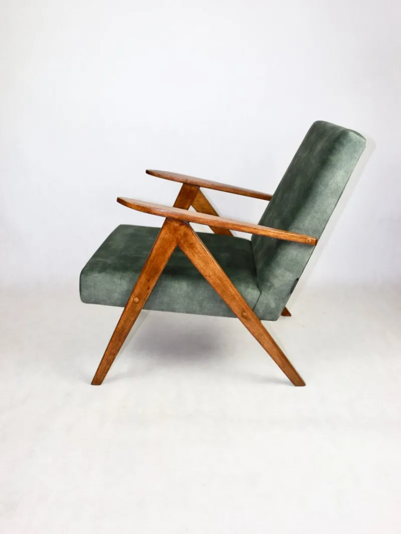 Outlet Pamono B-310 VAR Armchair in Olive Velvet, 1975