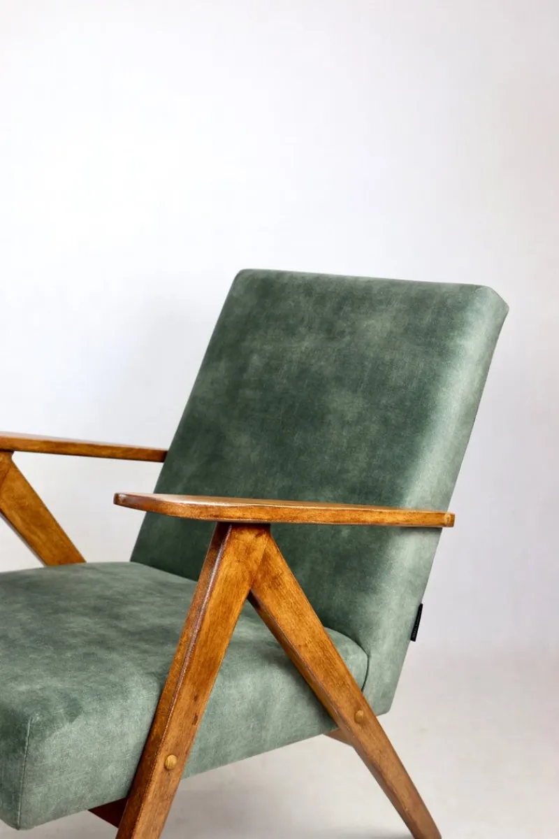 Outlet Pamono B-310 VAR Armchair in Olive Velvet, 1975