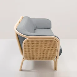 Best Pamono Bôa Rattan Sofa with Gabriel Fabrics Medley 6608 Cushion by At-Once for Orchid Edition