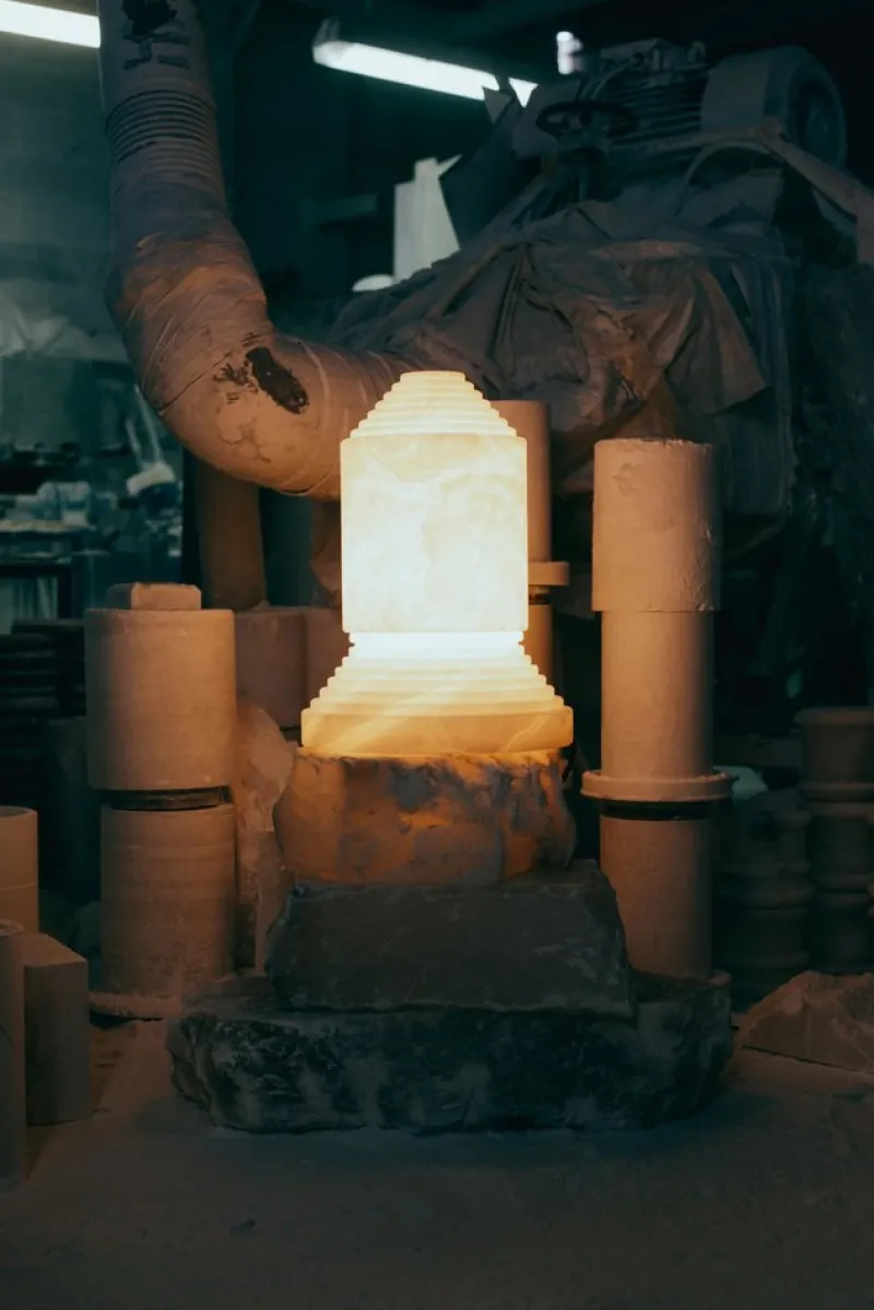 Pamono Babel Alabaster Table Lamp by Àngel Jové> Table Lamps