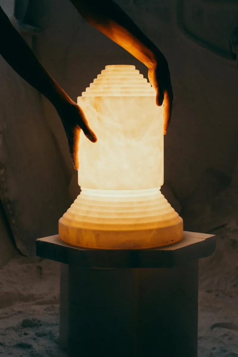 Pamono Babel Alabaster Table Lamp by Àngel Jové> Table Lamps
