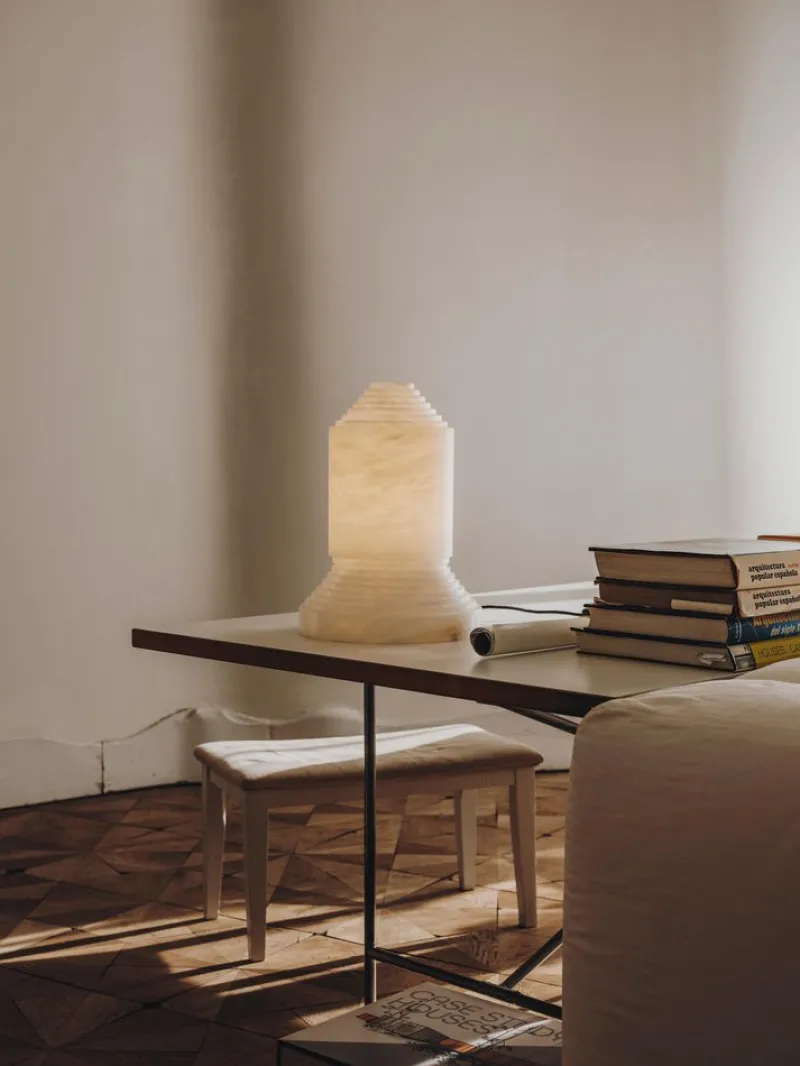 Pamono Babel Alabaster Table Lamp by Àngel Jové> Table Lamps