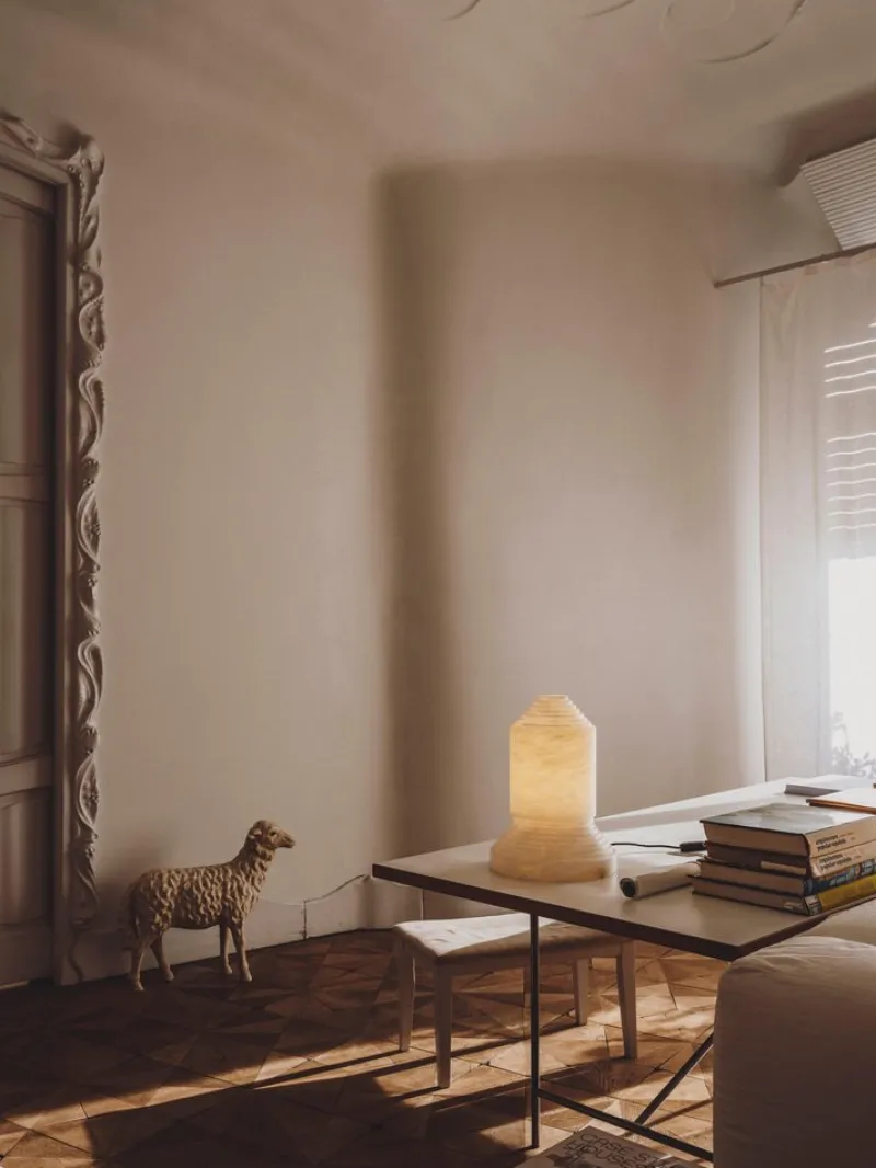 Pamono Babel Alabaster Table Lamp by Àngel Jové> Table Lamps