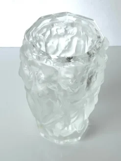 Pamono Baccantes Vase in Frosted Glass by Lalique