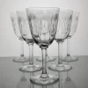 Clearance Pamono Baccarat Crystal Wine Glasses Molière Model, 1920s, Set of 6