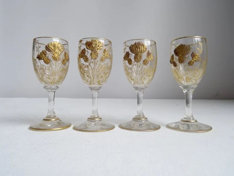 Pamono Baccarat Liqueur Set from Nancy, France, 1890s> Glassware