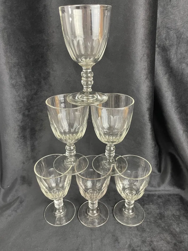 Hot Pamono Baccarat Médicis Glasses, Late 19th Century, Set of 6
