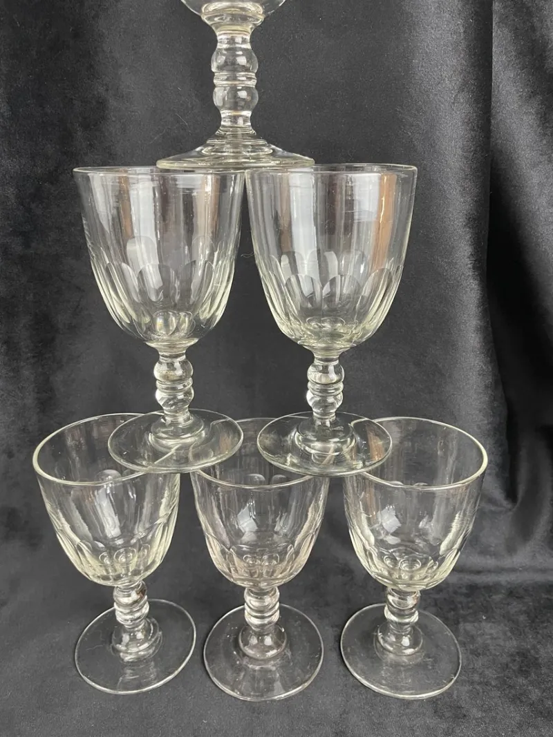 Hot Pamono Baccarat Médicis Glasses, Late 19th Century, Set of 6