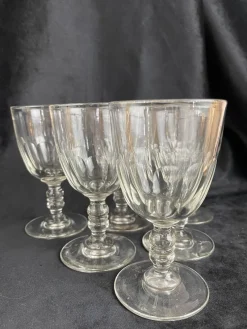 Hot Pamono Baccarat Médicis Glasses, Late 19th Century, Set of 6