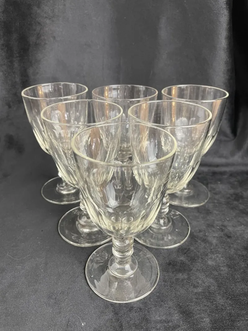 Hot Pamono Baccarat Médicis Glasses, Late 19th Century, Set of 6