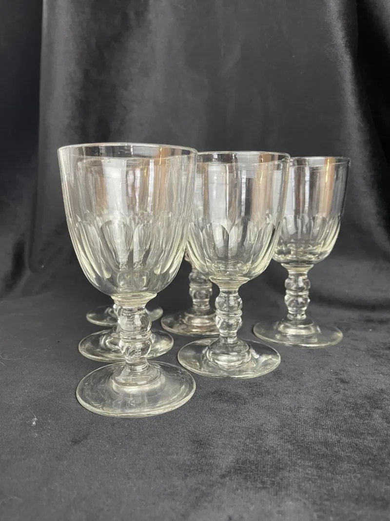 Hot Pamono Baccarat Médicis Glasses, Late 19th Century, Set of 6