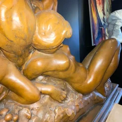 Pamono Bacchantes Nude Women & Fruit Sculpture attributed to Jef Lambeau, 1900s> Art Nouveau