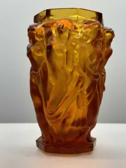 Best Pamono Bacchantes Vase in Frosted Glass by Lalique