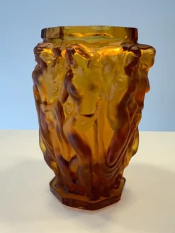 Best Pamono Bacchantes Vase in Frosted Glass by Lalique
