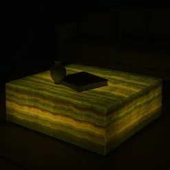 Best Pamono Backlit Emerald Onyx Coffee Table by Andrea Grasso