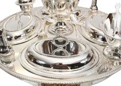 Discount Pamono Bain Marie Plated Silver Plate Lazy Susan Hot Food Server