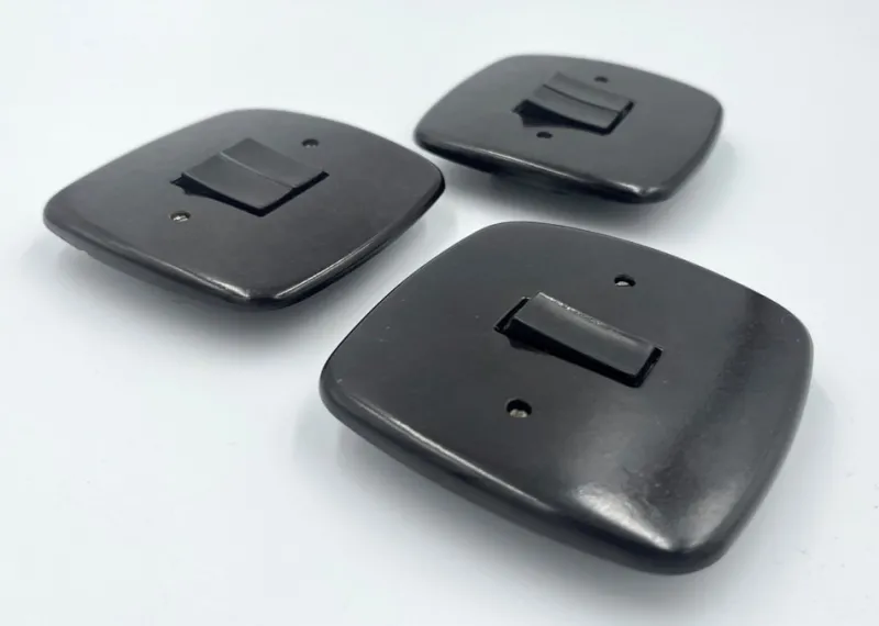 Pamono Bakelite Light Switches, 1940s , Set of 3> Electronics