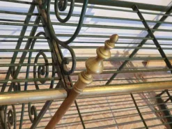 Outlet Pamono Bakers Shelf in Wrought Iron and Brass, 1900s