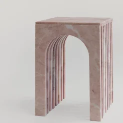 Pamono Balance Pink Marble Side Table from Kiwano Concept><noscript><img width=